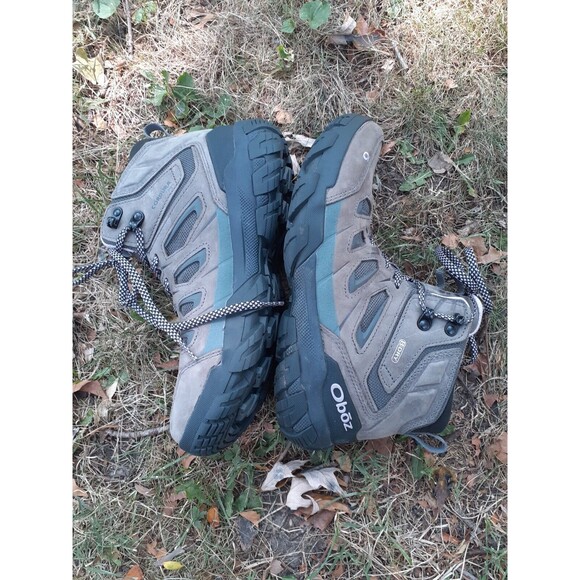 EUC Oboz Hiking Boots Sawtooth X Mid Waterproof Women’s 9.5W Gray Cushion - Picture 4 of 15